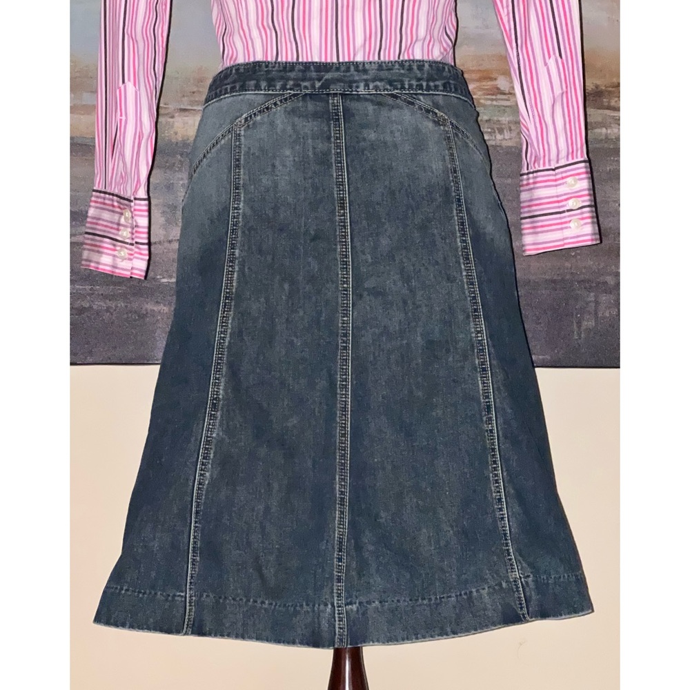 Vintage Gap denim A line skirt, distressed - Picture 2 of 12